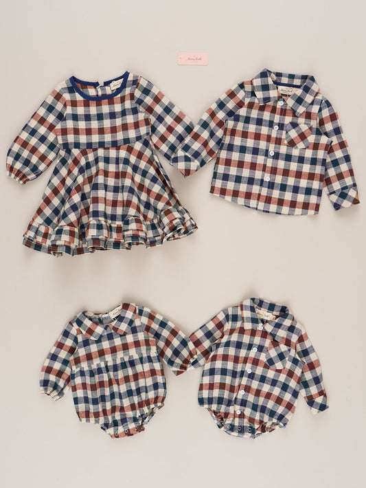 Fall Plaid Ruffle Bubble