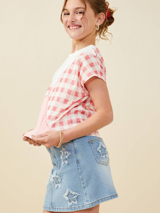 Pink Colorblock Shirt