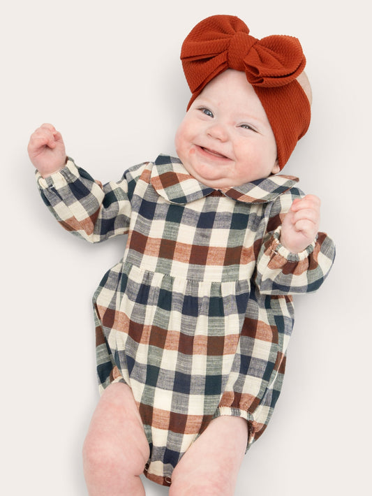 Fall Plaid Ruffle Bubble
