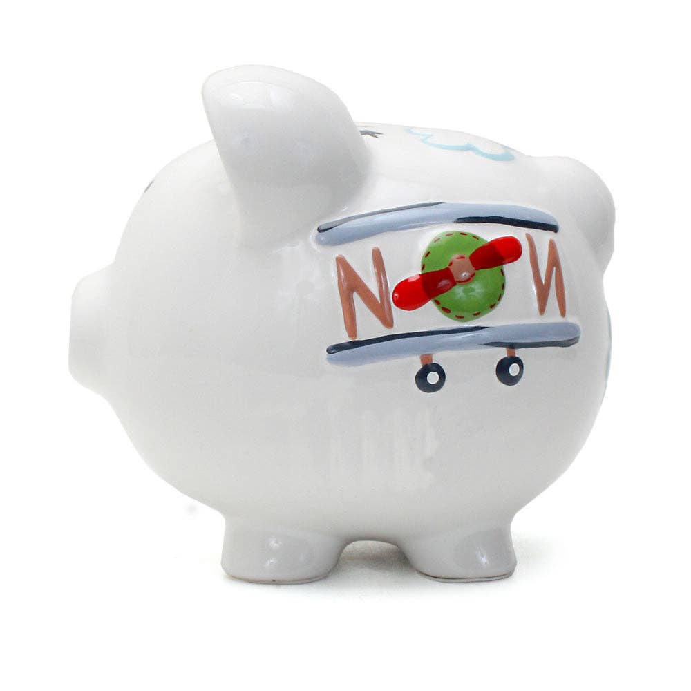 Large Airplane Piggy Bank