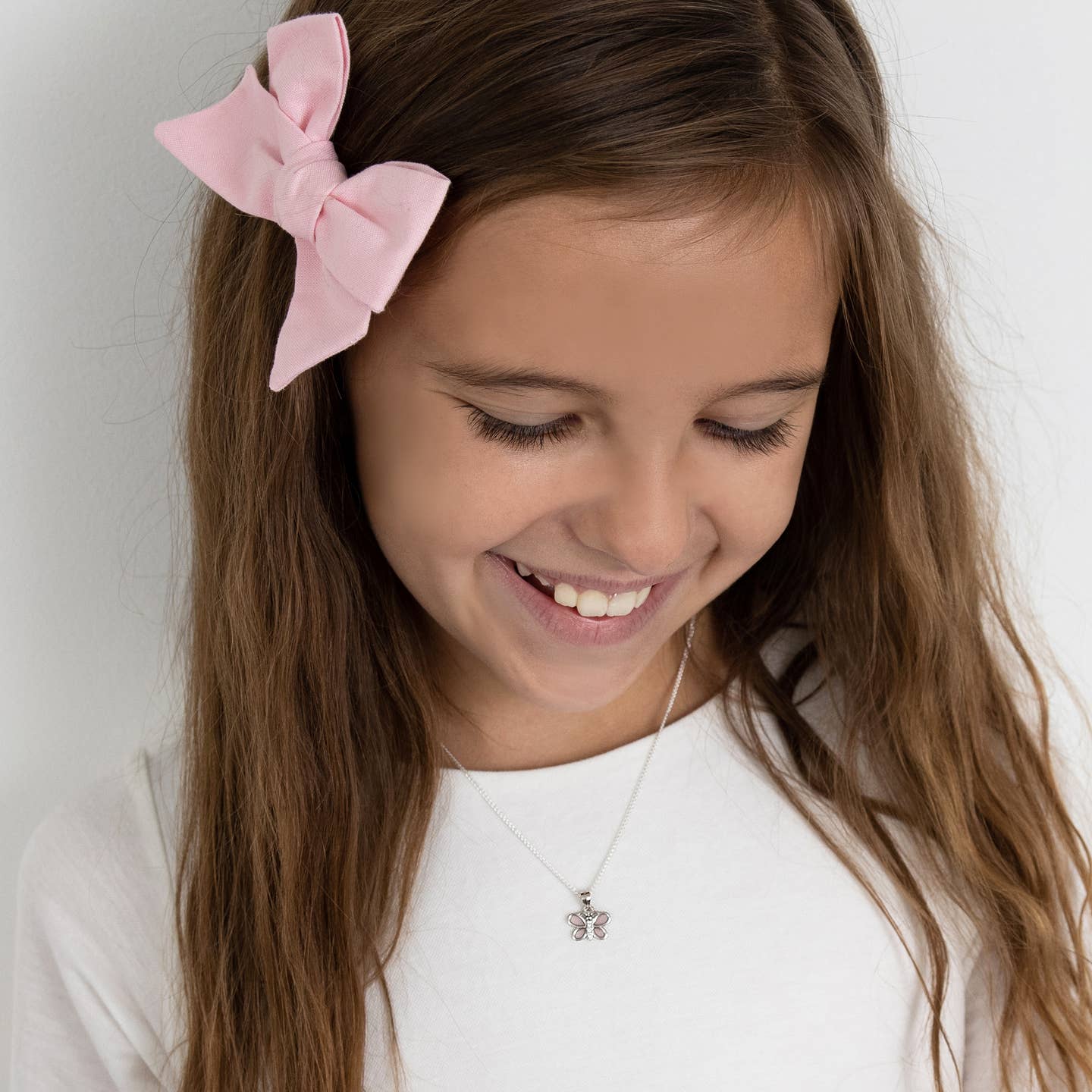 Pink Butterfly Necklace