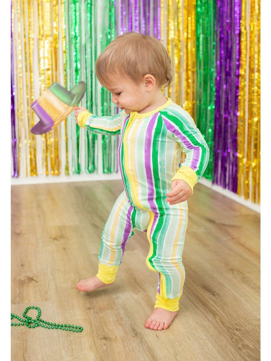 Mardi Gras Stripes Onesie