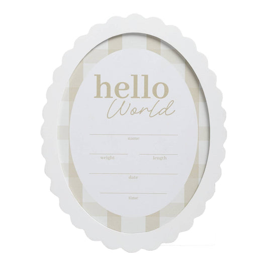 Hello World Wooden Sign