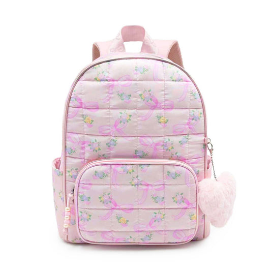 Floral Quilted Backpack
