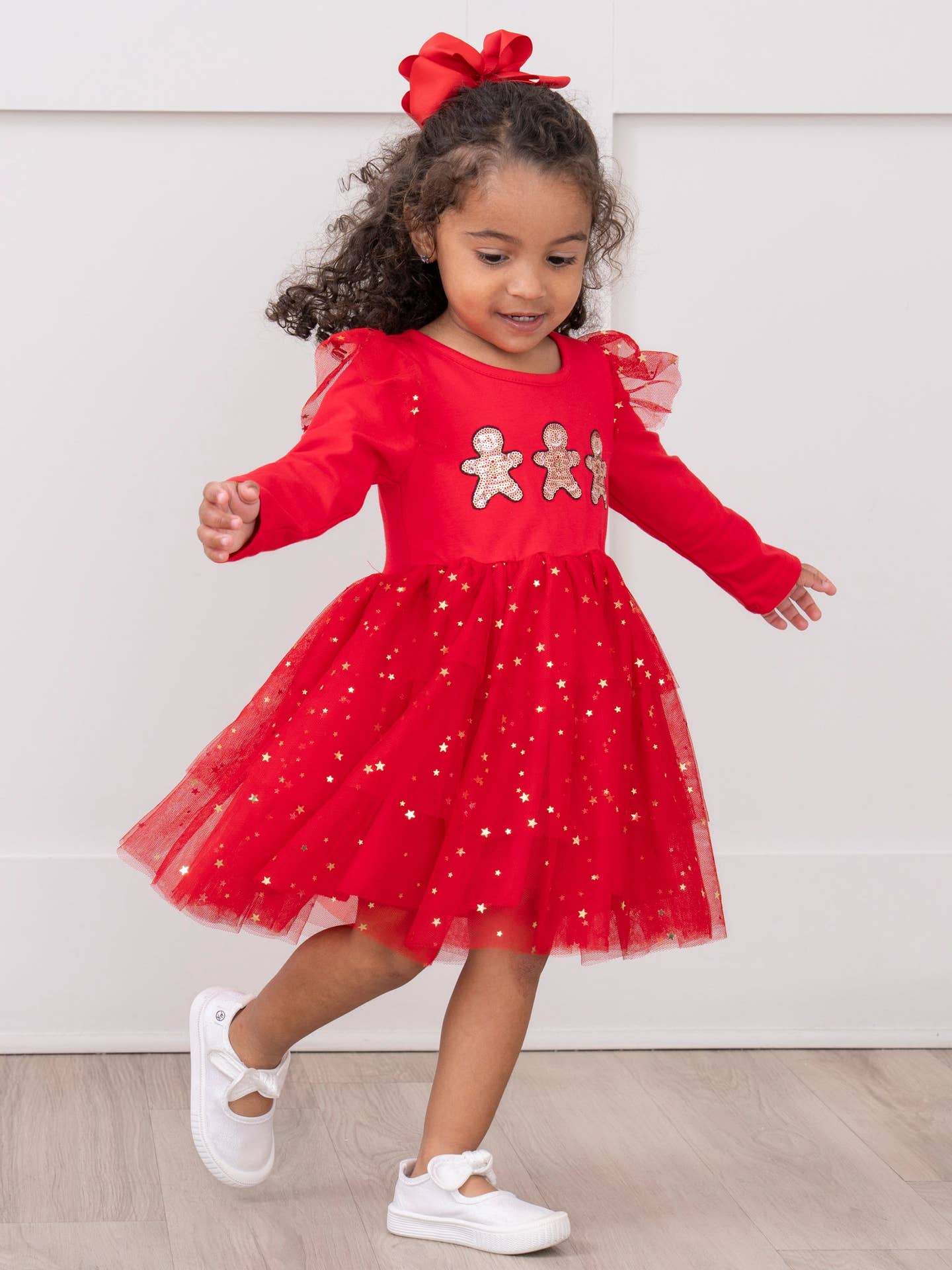 Gingerbread Sparkle Tulle Dress