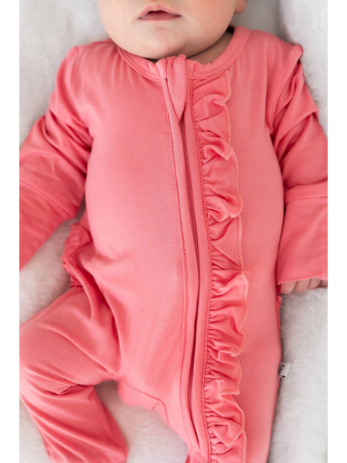 Blossom Bamboo Ruffle Footie