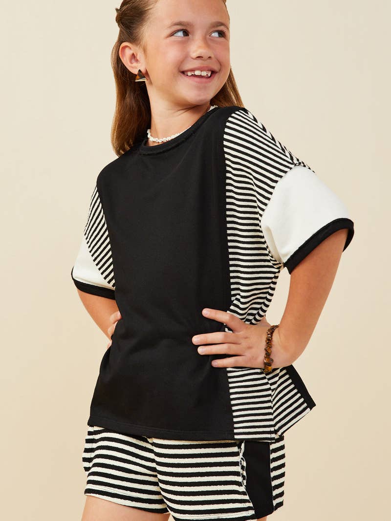 Black Stripe Insert Shirt