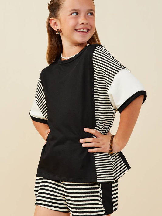 Black Stripe Insert Shirt