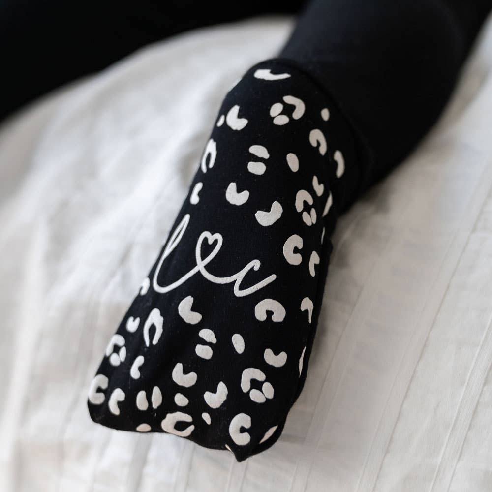 Allie Black Bamboo Footie