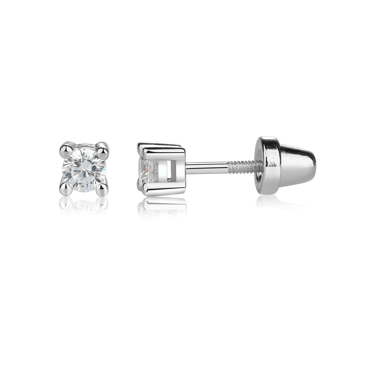 Clear CZ Stud Earrings