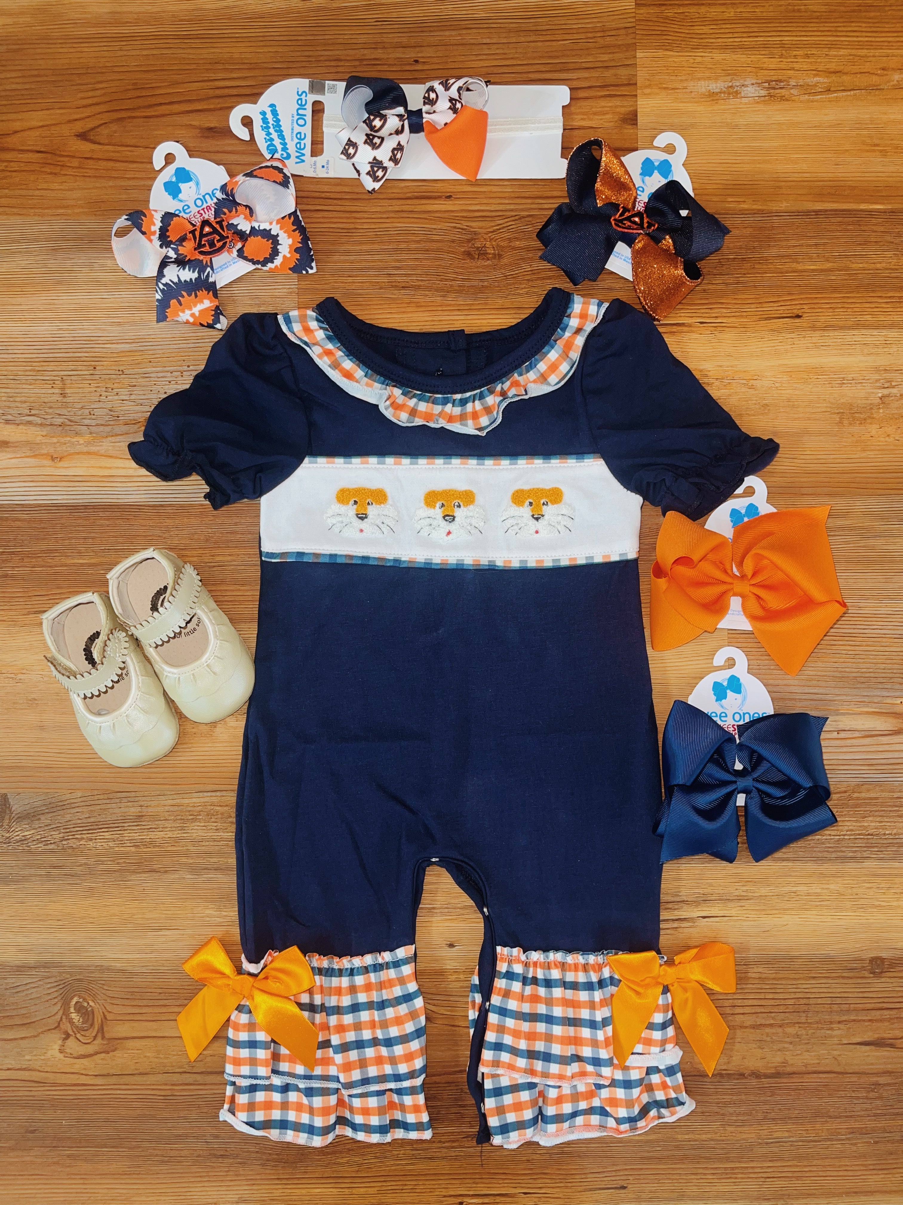 Girls Auburn Tigers Romper