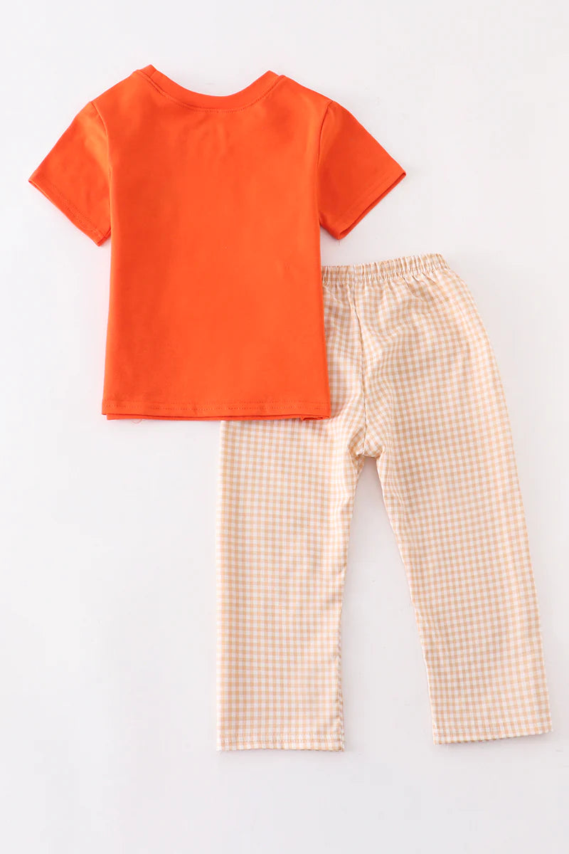 Boy Orange Pumpkin Outfit