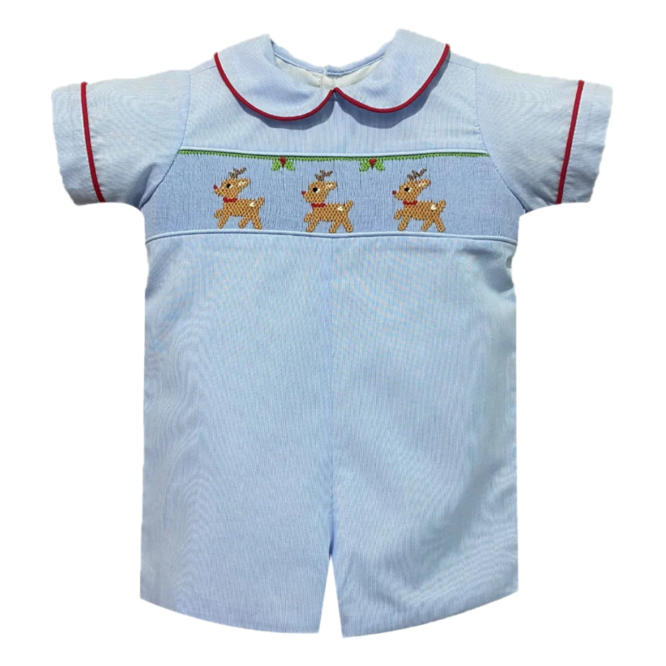 Blue Marshall Rudolph Romper