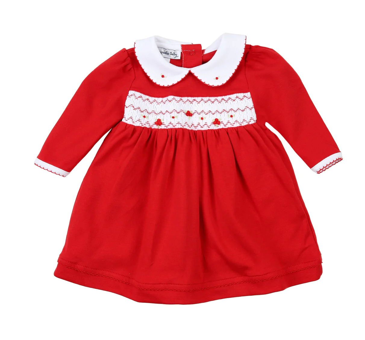 Clara and Colton Smocked Collared Girl Dress