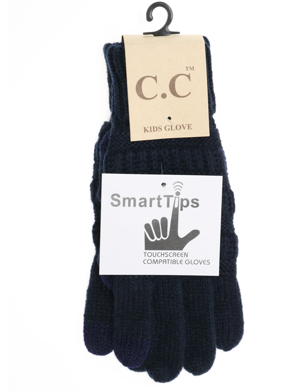 Kids Ribbed Knit Gloves