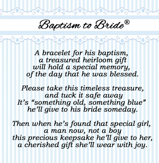 Boys Baptism To Bride Bracelet