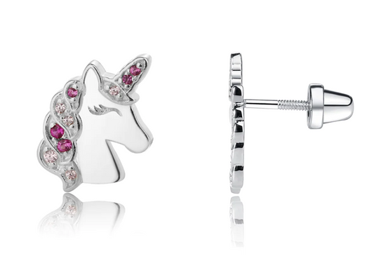Pink Unicorn Earrings