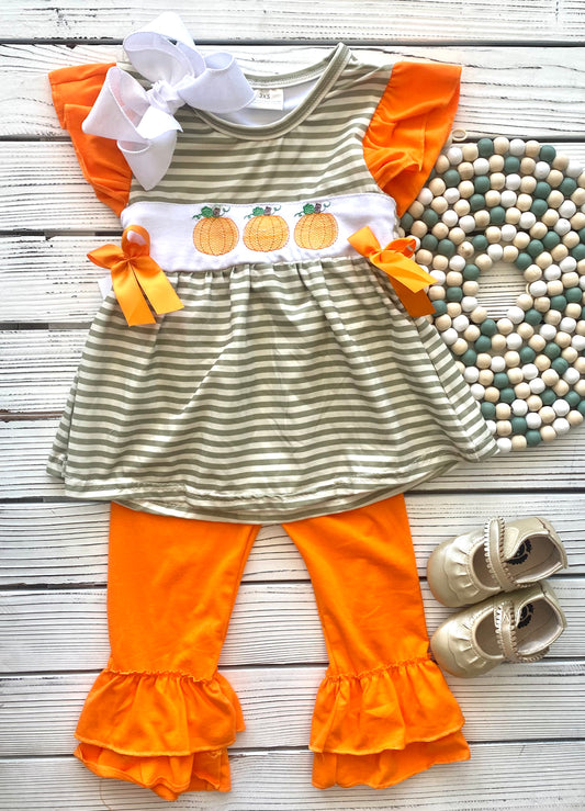 Girls Green Pumpkin Set