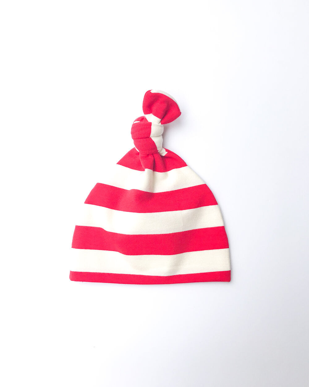 Red Stripe Knot Hat