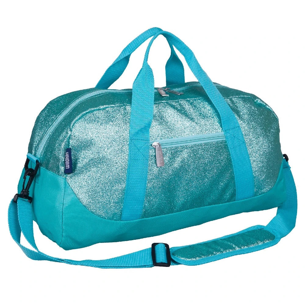 Blue Glitter Overnight Duffel Bag