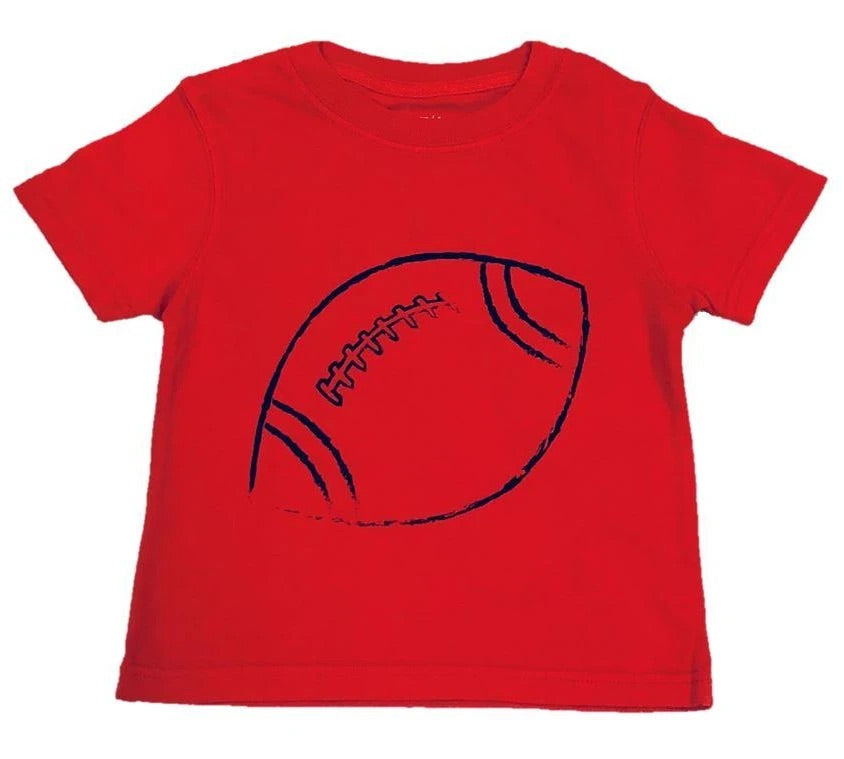 Red Football Short Sleeve T-Shirt