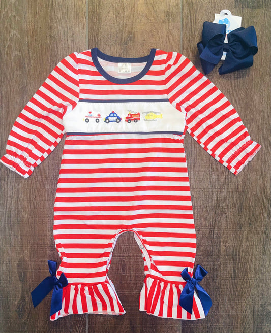 Girls First Responders Romper