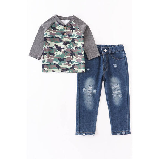 Camouflage Denim Set