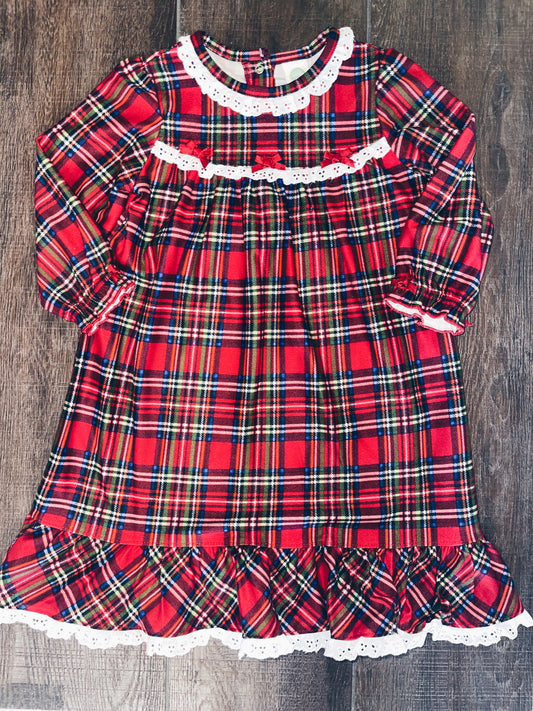 Girls Plaid Night Gown