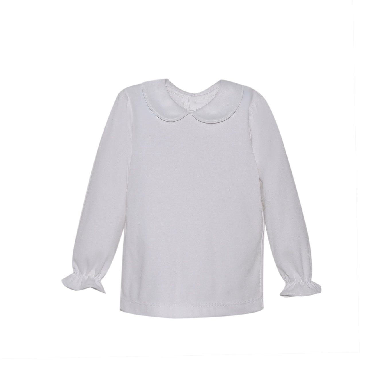 Girls Long Sleeve White Knit Shirt