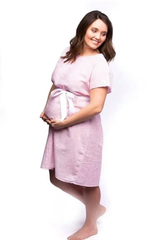 Ellison Hospital Pink Stripes Gown & Swaddle