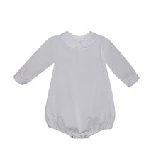 Boys Piped Long Sleeve White Bubble