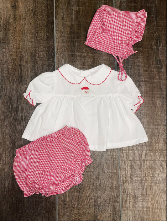 Girls Santa Diaper Set