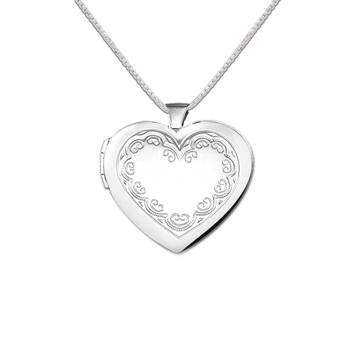 Embellished Heart Locket Necklace