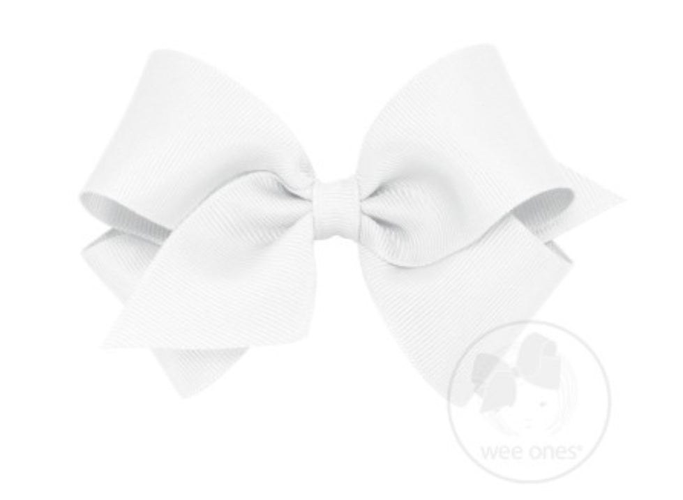 White Grosgrain Bows