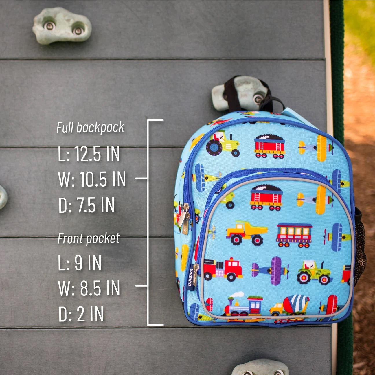 Trains, Planes, & Trucks Backpack- 12"